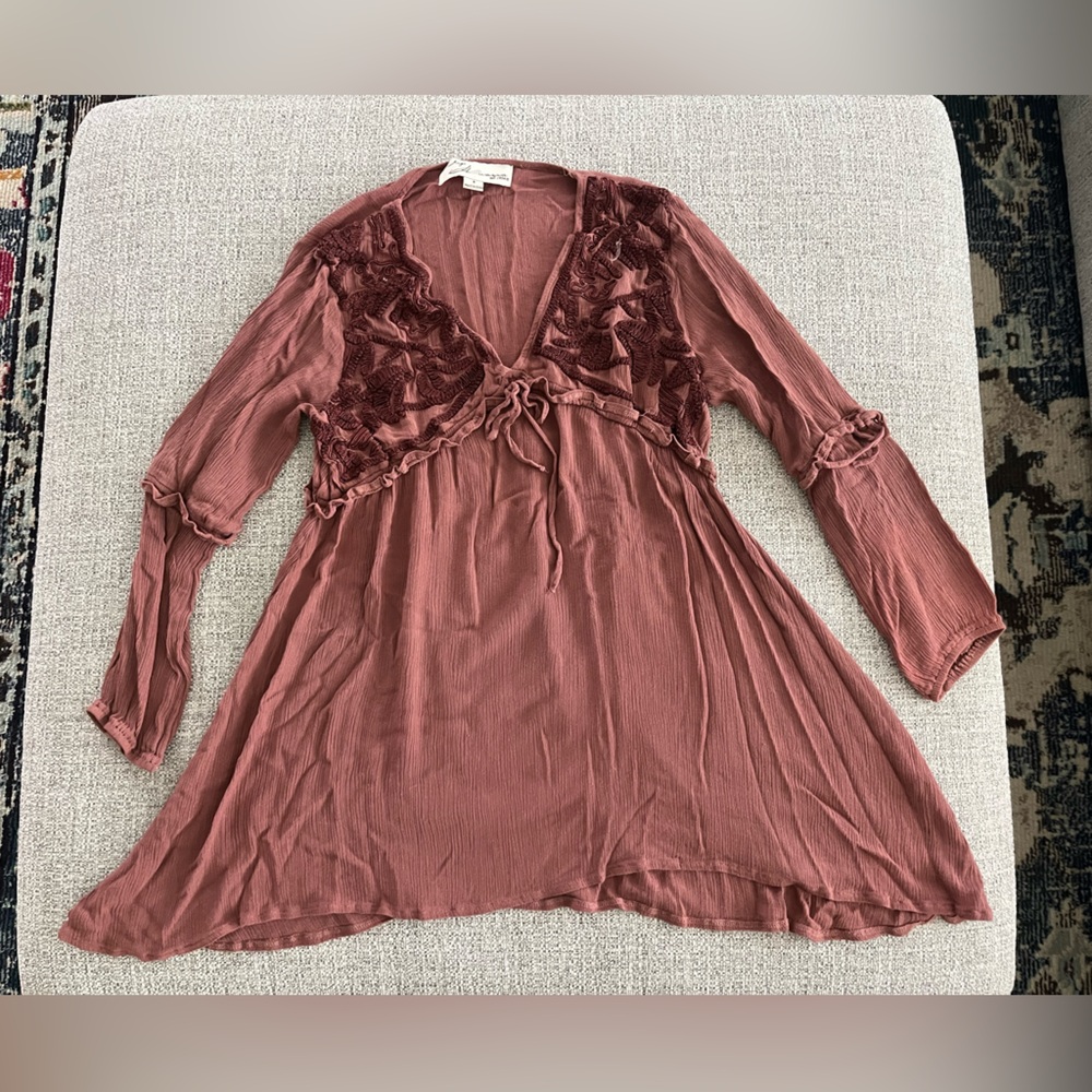 Vintage Mauve-Rose Lightweight Blouse by Vintage